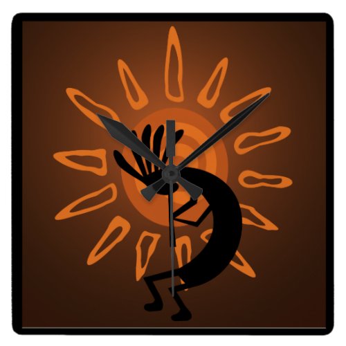 Southwest Kokopelli Sun Rustic Clock Southwest Kokopelli Sun Rustic Clock