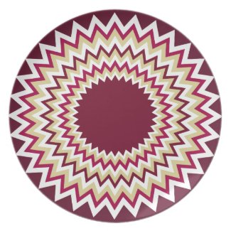 Southwest Maroon Festive Plate