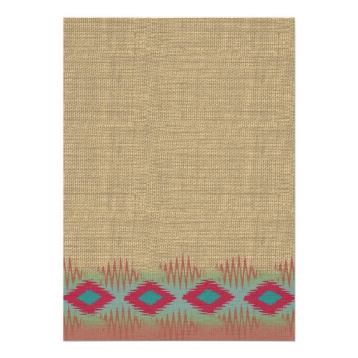 Southwest Pattern Wedding Card