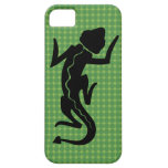 Southwestern Black Lizard Silhouette on Green iPhone 5 Covers