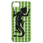 Southwestern Black Lizard Silhouette on Green iPhone 5 Case