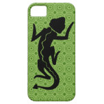 Southwestern Black Lizard Silhouette on Green iPhone 5 Covers