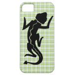 Southwestern Black Lizard Silhouette on Green iPhone 5 Covers