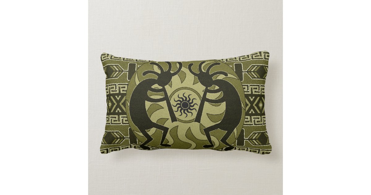 Southwestern Design Tribal Sun Kokopelli Lumbar Pillow Zazzle