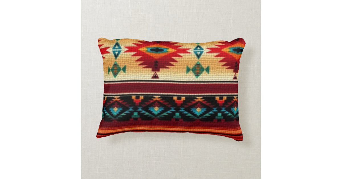 Southwestern pattern fun accent throw pillow Zazzle