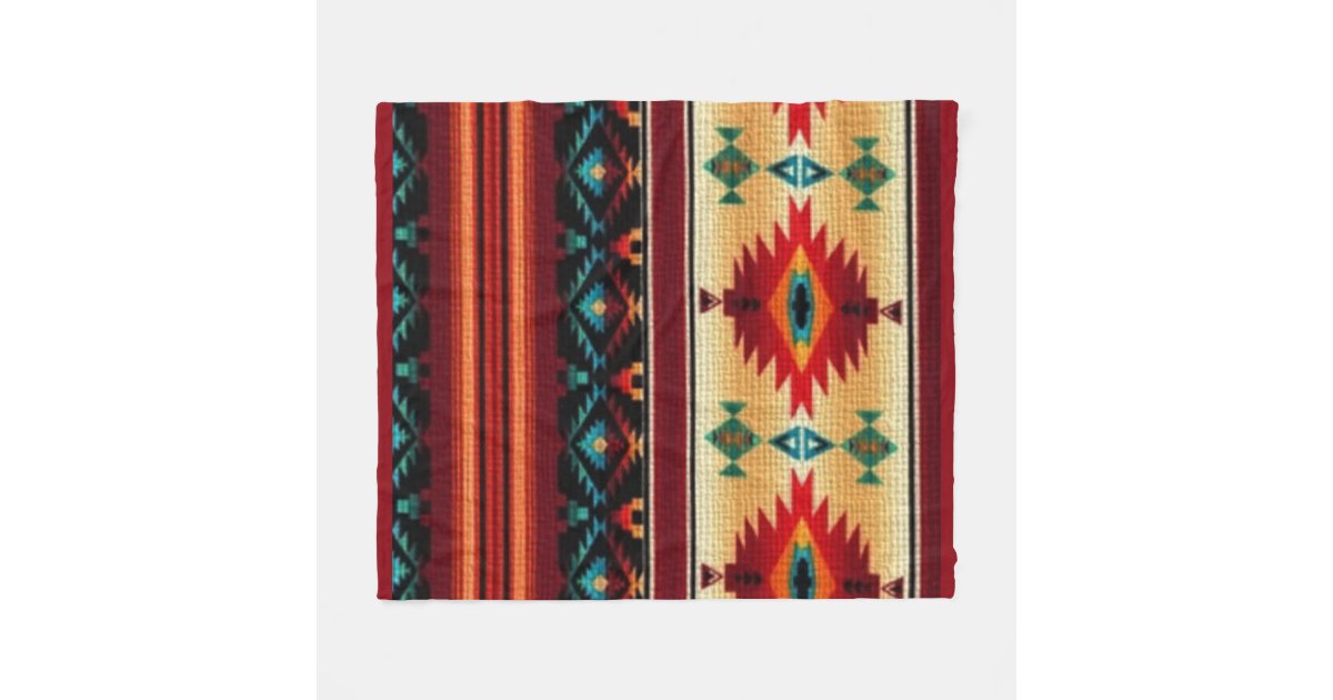 Southwestern Pattern fun fleece blanket Zazzle