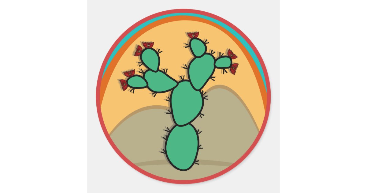 southwestern-scene-stickers-zazzle