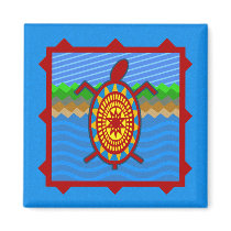 Southwestern Sea Turtle Scene Magnets