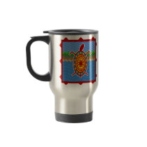 Southwestern Sea Turtle Scene Travel Mugs