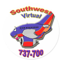 SouthwestVirtual 737 Toon Stickers by swa5736 SouthwestVirtual 737 Toon Stickers