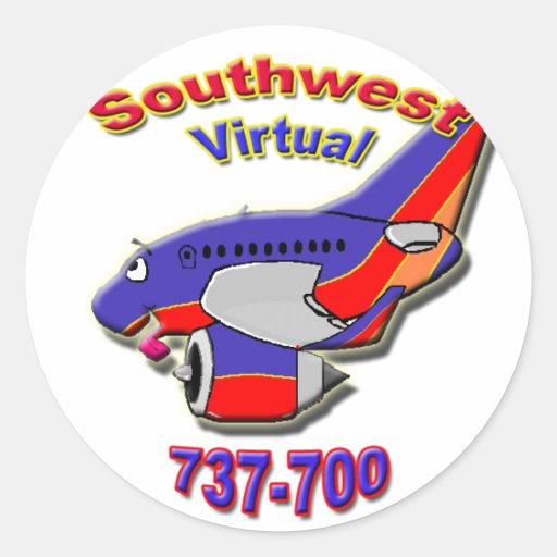 SouthwestVirtual 737 Toon Stickers