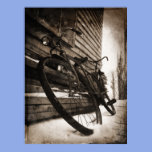 Souvenier  poster print bicycles Tintype sepia posters