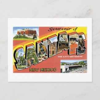 Souvenir of Santa Fe, New Mexico postcard