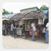 Souvenir stalls in Sulangan Square Stickers