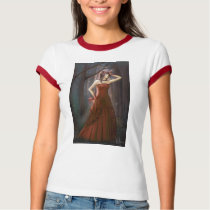 red, gothic, dark, heart, woman, cry, eyes, tress, blood, Shirt with custom graphic design