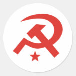 Soviet hammer and sickle design sticker