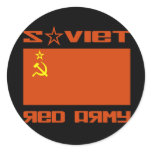 Soviet Red Army Flag Round Sticker