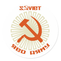 Soviet Red Army Hammer & Sickle 2 stickers