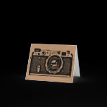 Soviet Russian Camera - Black on Cardboard Texture cards