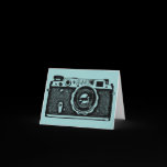 Soviet Russian Camera - Black on Lt Blue Green cards
