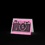 Soviet Russian Camera - Black on Pink cards