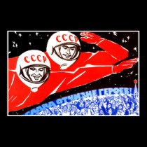 Soviet Space Propaganda Poster posters