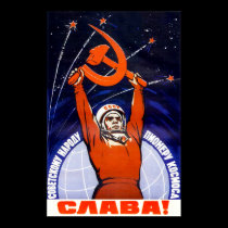 Soviet Space Propaganda Poster posters