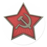 Soviet Star Hammer and Sickle Communist stickers