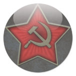 Soviet Star Hammer and Sickle Stickers