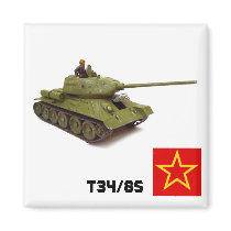 Soviet T34/85 Tank #7 magnets by Room_6_designs Soviet T34/85 Tank #7 magnets