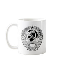 Soviet Union Coat of Arms Black & White mugs