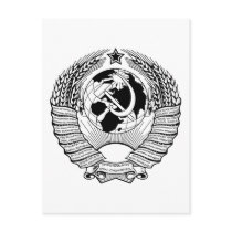Soviet Union Coat of Arms Black & White Post Cards