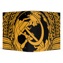 Soviet Union Coat of Arms Wreath Vintage Russian Binder