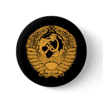 Soviet Union Coat of Arms Wreath Vintage Russian Buttons