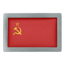 Soviet Union Flag Rectangular Belt Buckles
