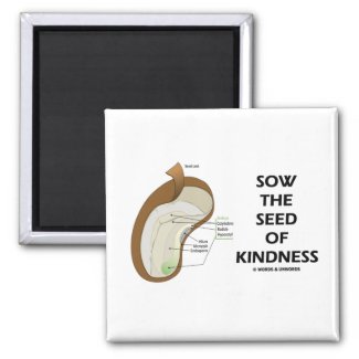Sow The Seed Of Kindness (Seed Anatomy Humor) Fridge Magnet