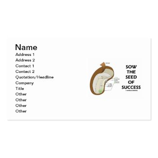 Sow The Seed Of Success (Dicotyledon Bean Seed) Business Cards