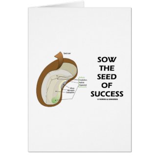 Sow The Seed Of Success (Seed Anatomy Humor) Cards