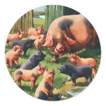 Sow with Piglets stickers by Tchotchke Sow with Piglets stickers