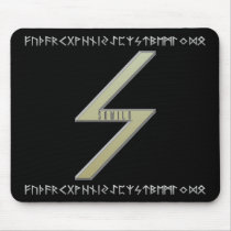 Sowilo Rune gold Mousepads
