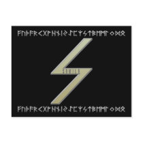 Sowilo Rune gold Post Card