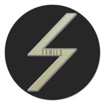 Sowilo Rune gold Round Stickers