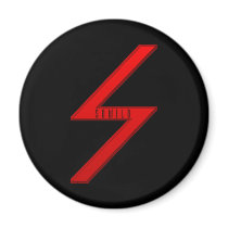 Sowilo Rune red Fridge Magnet