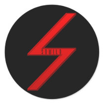 Sowilo Rune red Round Sticker