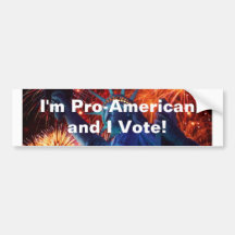 ¡Soy Favorable-Americanand voto de I! Etiqueta De Parachoque
