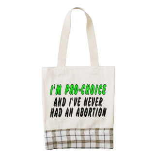 Soy proabortista, y nunca he tenido un aborto bolsa tote zazzle HEART