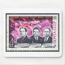 Soyuz 11 in Memoriam mousepads by ussrspacestamps Soyuz 11 in Memoriam mousepads