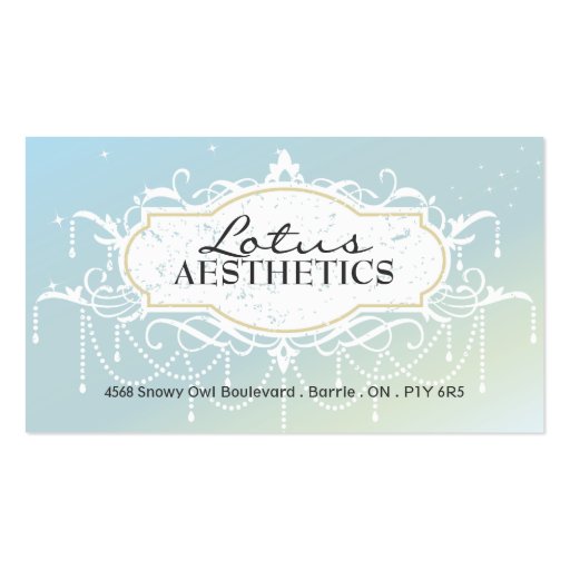Spa and Aesthetics Business Card (front side)