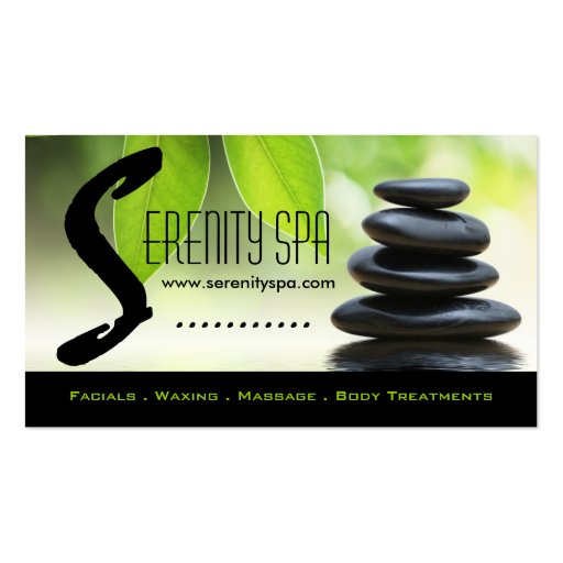 Spa and Massage Business Card Template (front side)