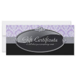 SPA AND SALON GIFT CERTIFICATE RACK CARD